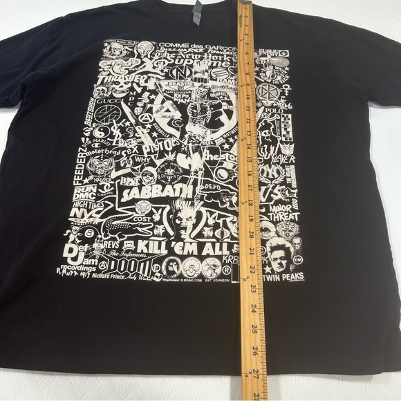 Next level apparel t shirt mens size XL black w/white graphic grunge punk skater - Picture 6 of 16